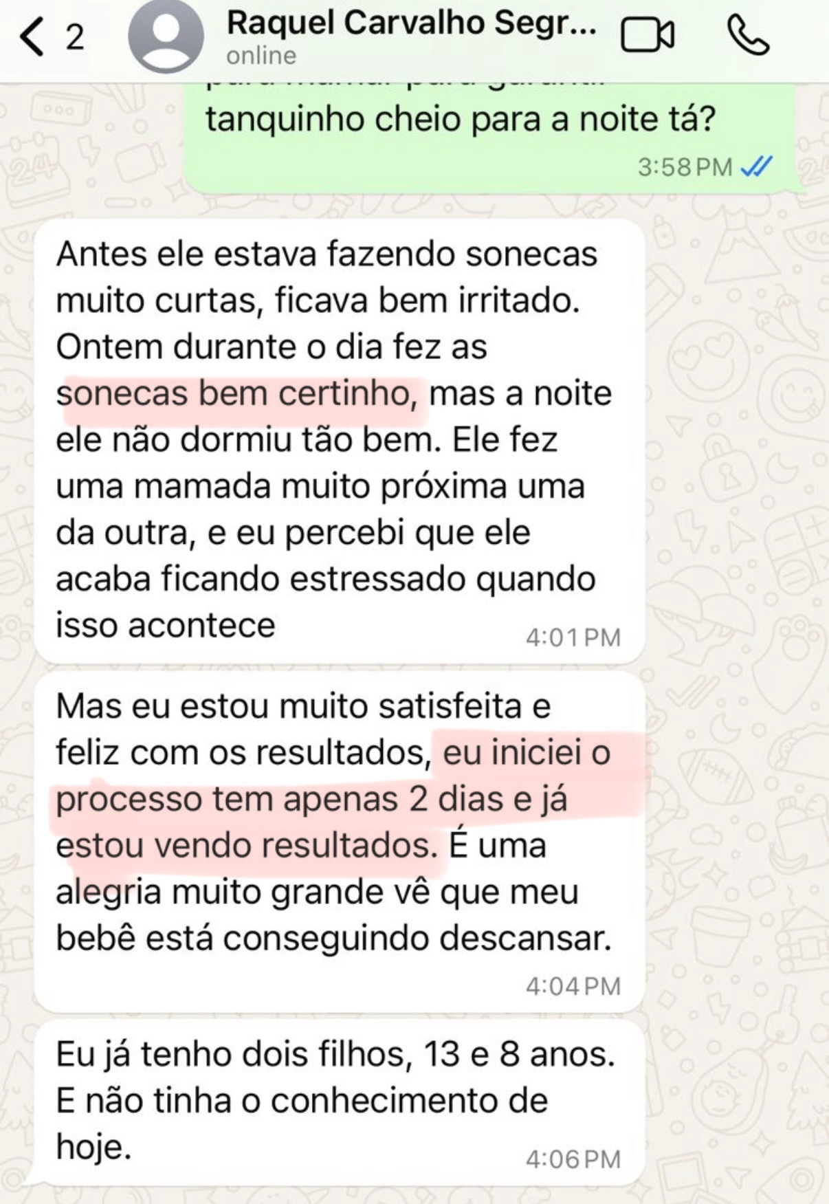 2 dias de método. Sonecas certinhas e bebê descansando