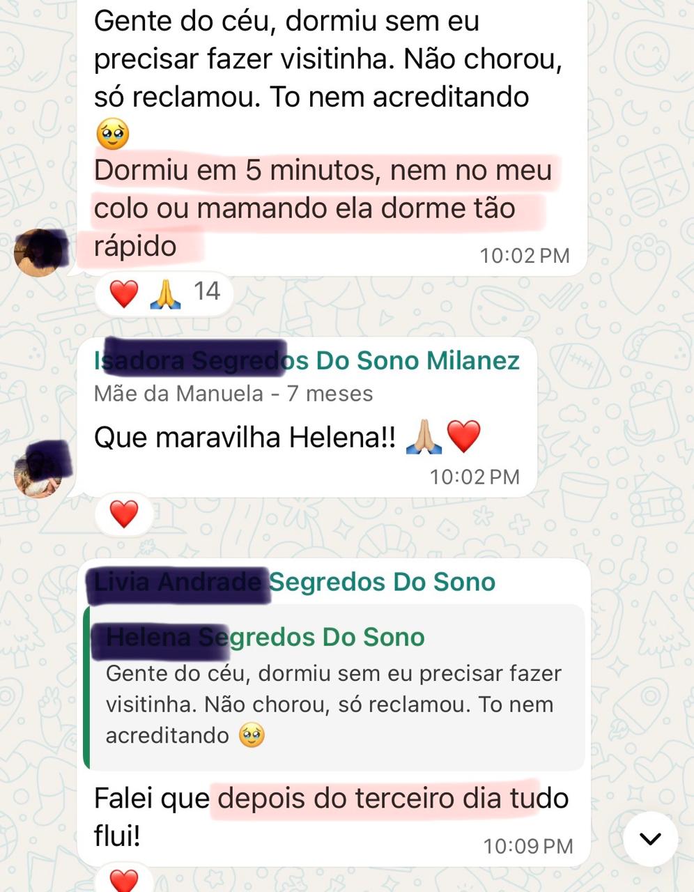 3 dias. Dormiu em 5 min, sem colo e sem mamar