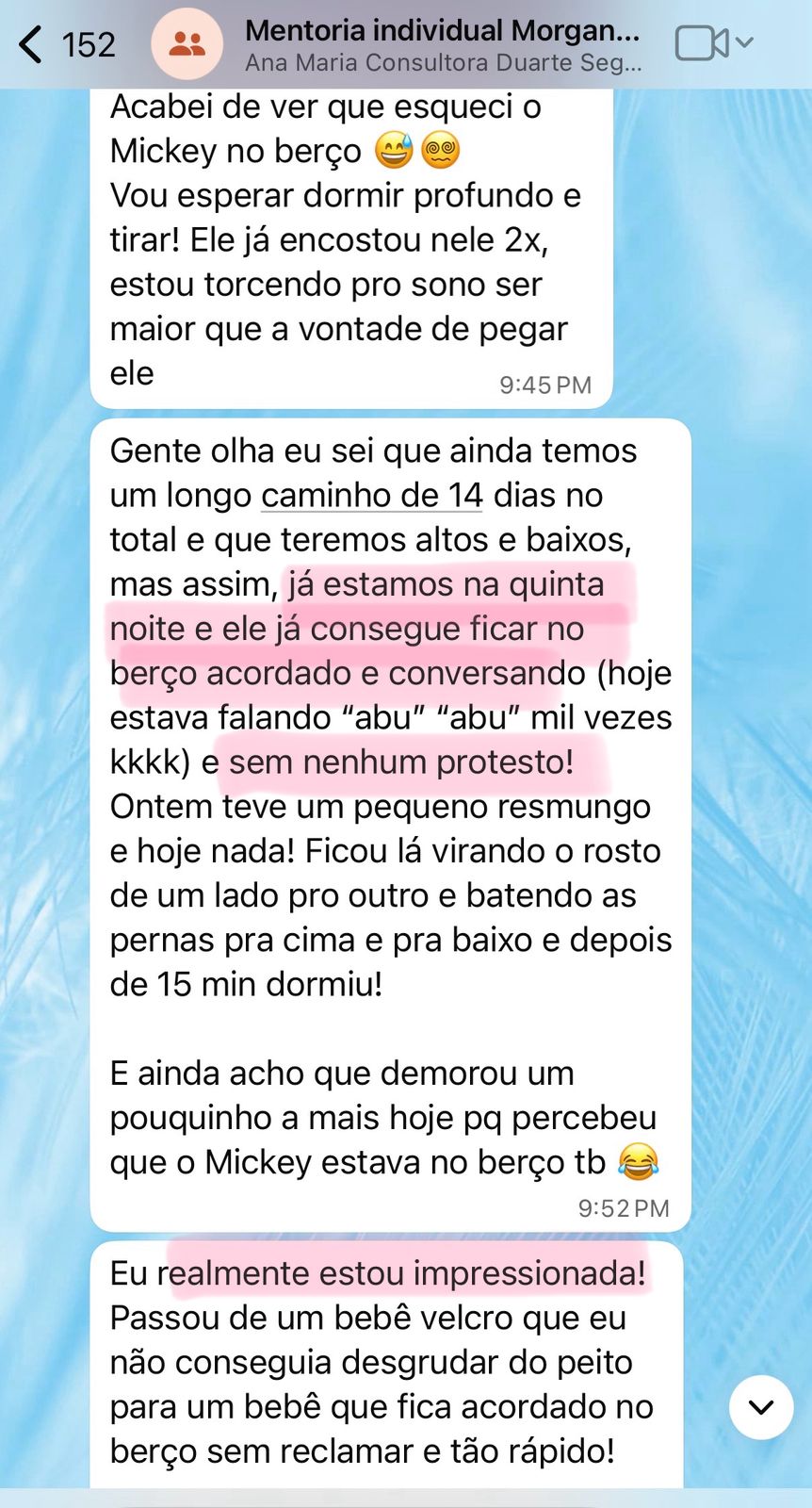 5 dias. De bebê velcro a bebê dormindo no berço sozinho