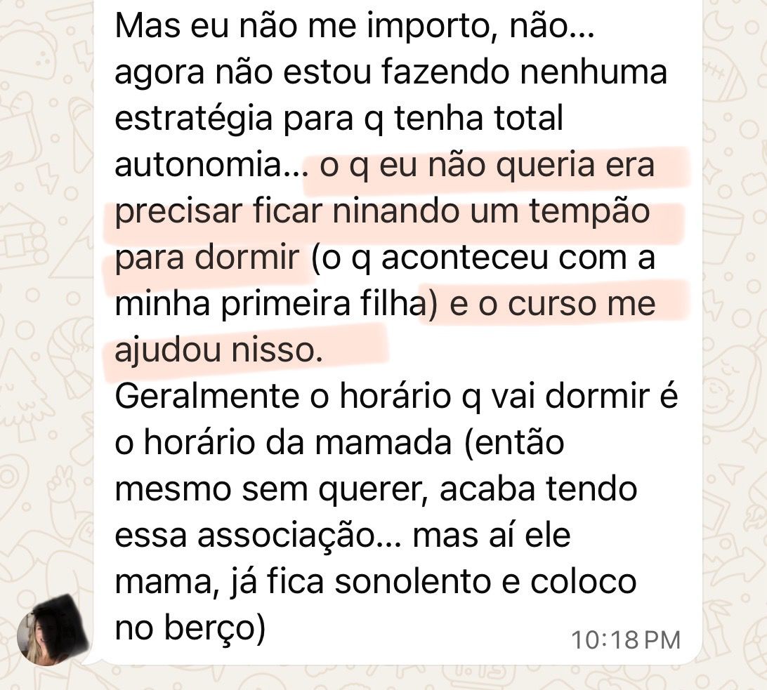 Sem ninar um tempão pra dormir